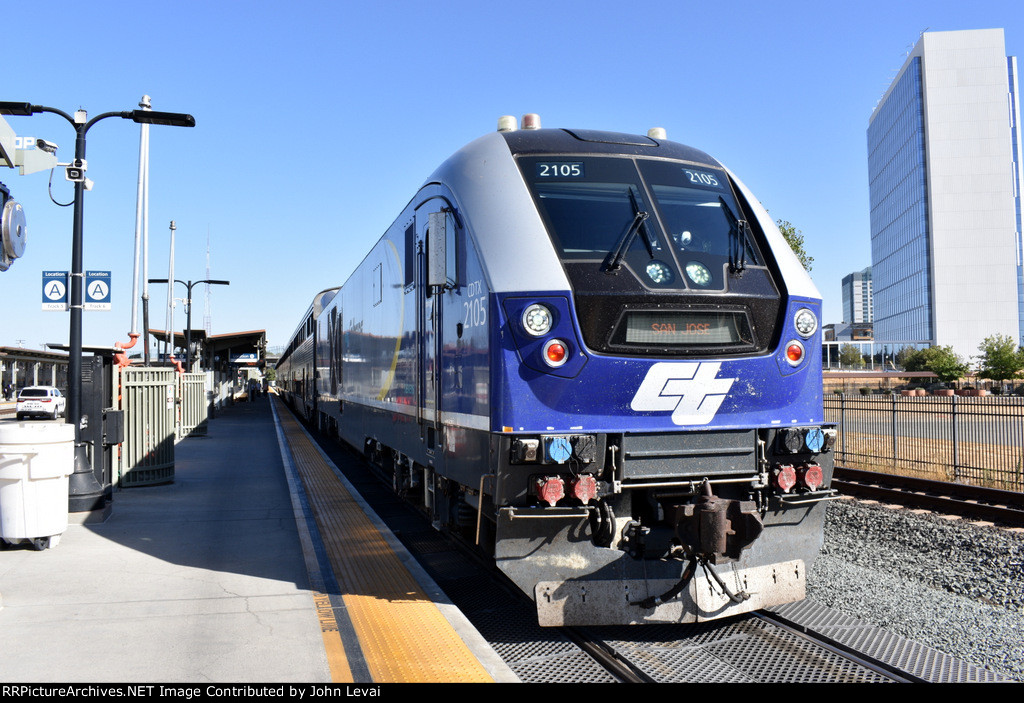 Amtrak Train # 743 awaiting departure-this is my train that I took to Davis.